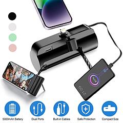 Built-in Cable Power Bank 5000mAh by DirectDeals