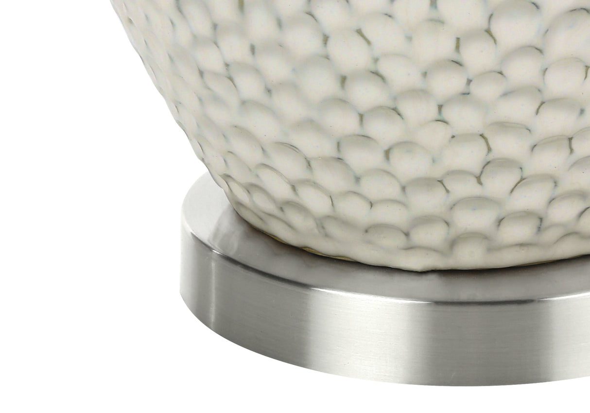 Contemporary Cream Ceramic Table Lamp 28"