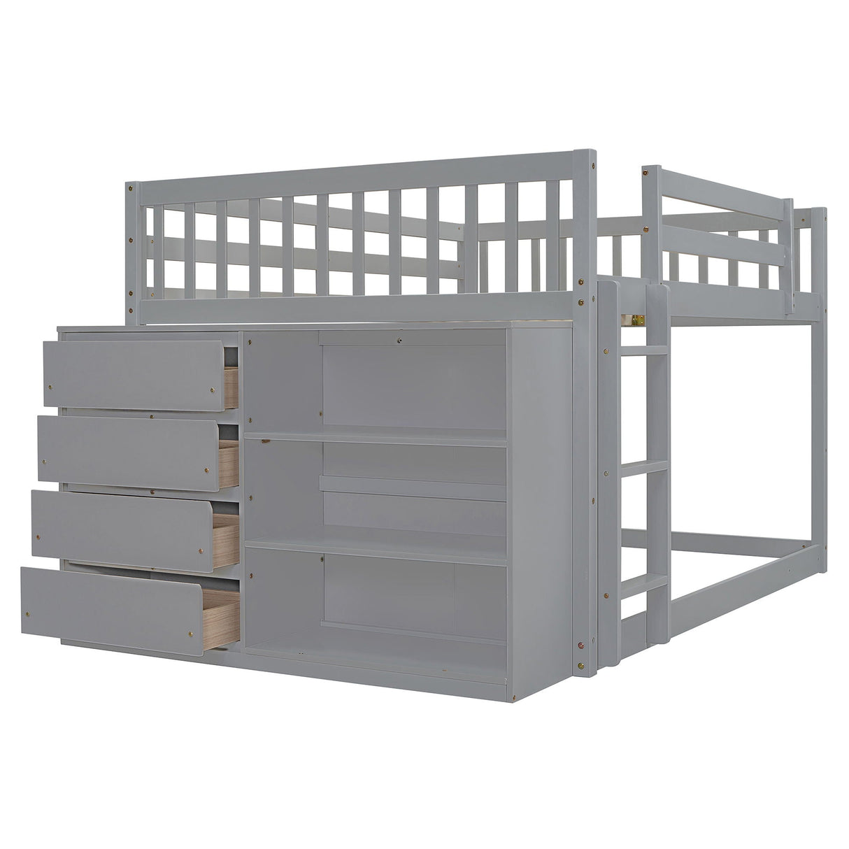 Bunk Bed With 4 Drawers And 3 Shelves by Couch.com