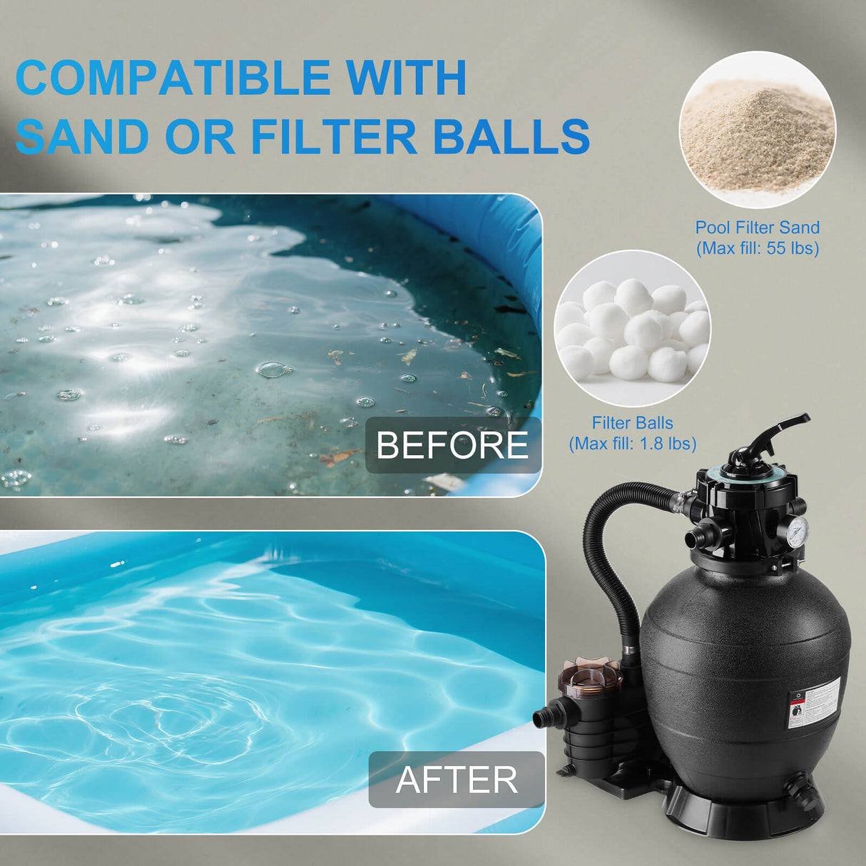 AquaMind AM13 Sand Filter Pump