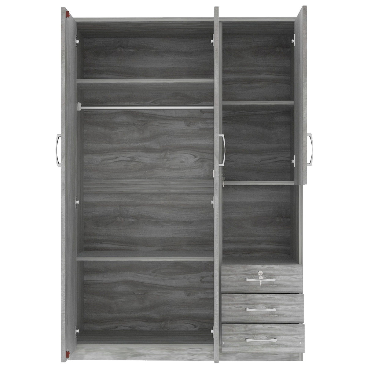 2 Doors Wardrobe Storage For Bedroom With Shelves And 3 Drawers by Couch.com