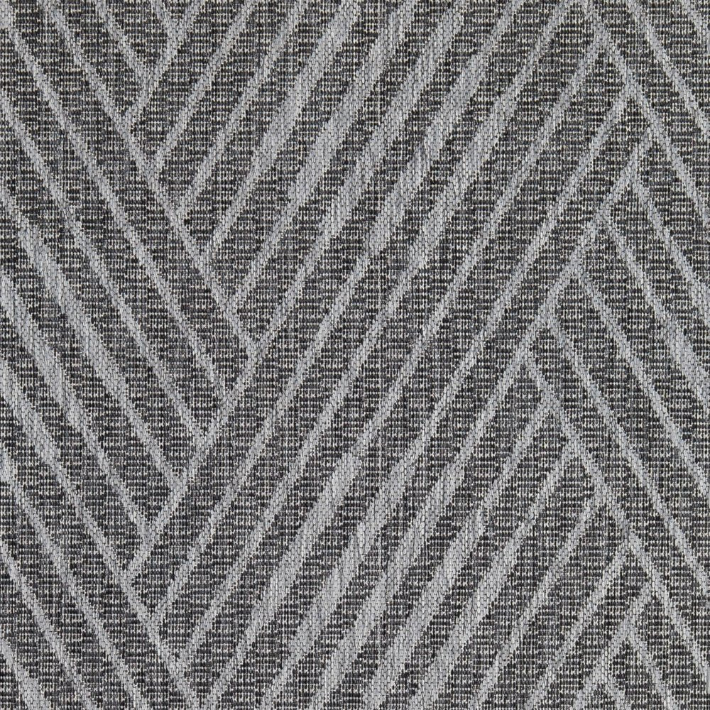 6' X 9' Gray and Blue Geometric Stain Resistant Indoor Outdoor Area Rug
