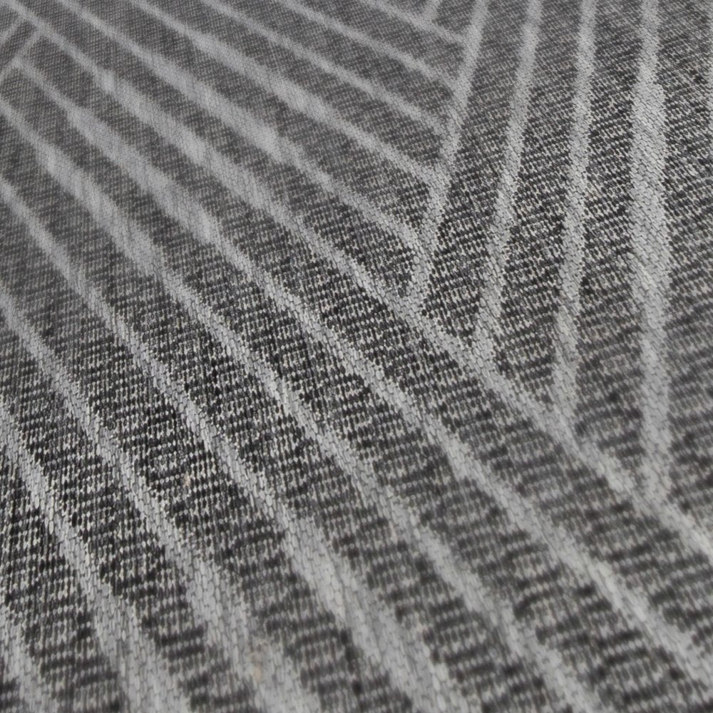 5' X 8' Gray and Blue Geometric Stain Resistant Indoor Outdoor Area Rug