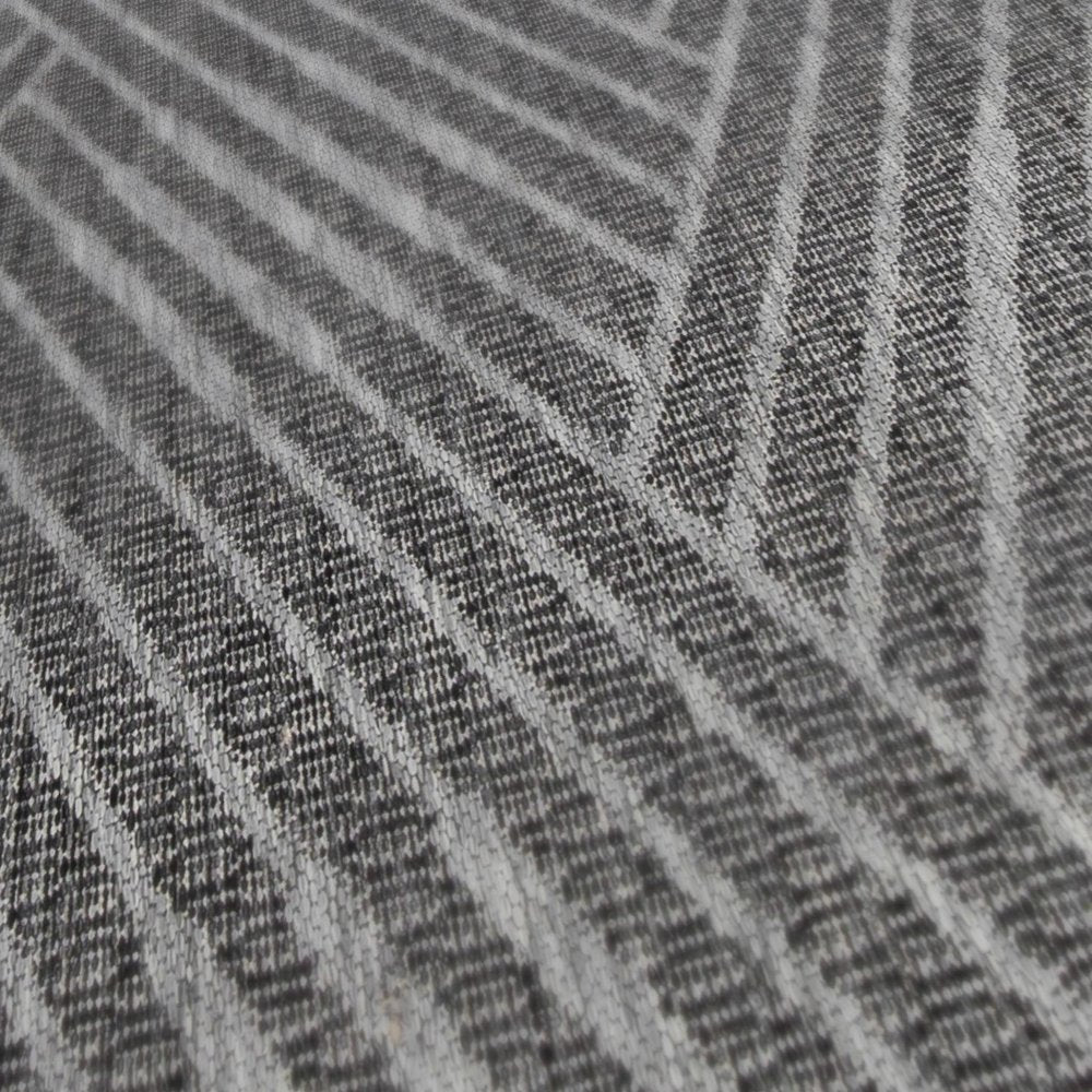 5' X 8' Gray and Blue Geometric Stain Resistant Indoor Outdoor Area Rug