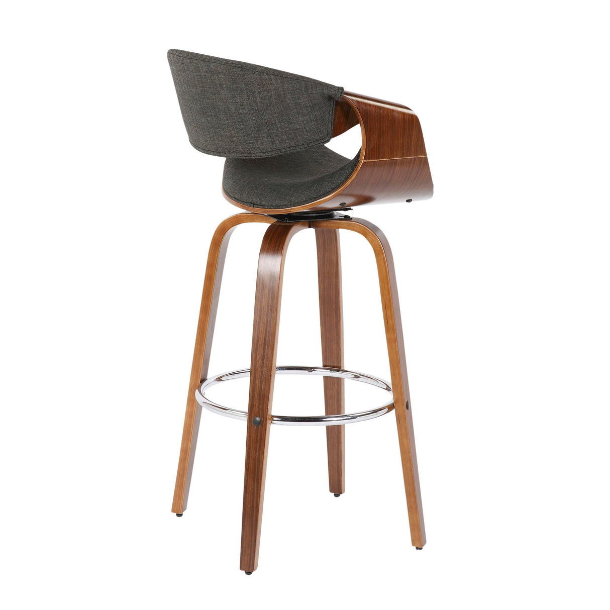 Curvini Mid - Century Modern Fixed Height Barstool With Swivel (Set of 2) by Couch.com