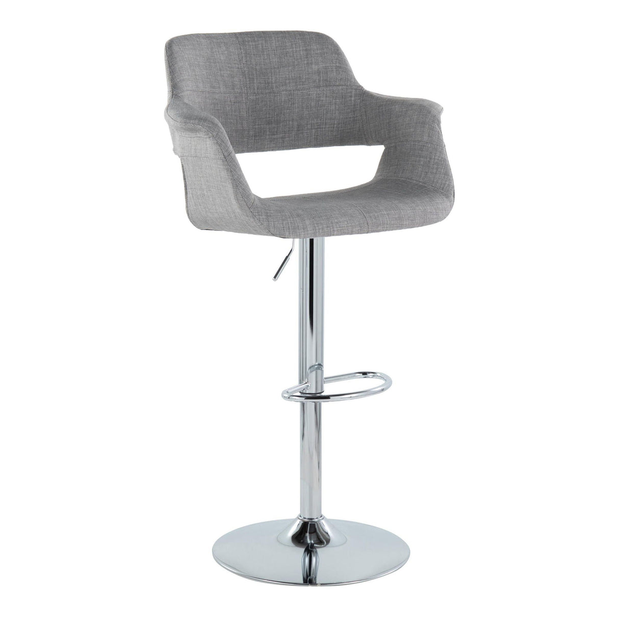 Vintage Flair - Mid Century Modern Adjustable Barstool With Oval Footrest (Set of 2) by Couch.com