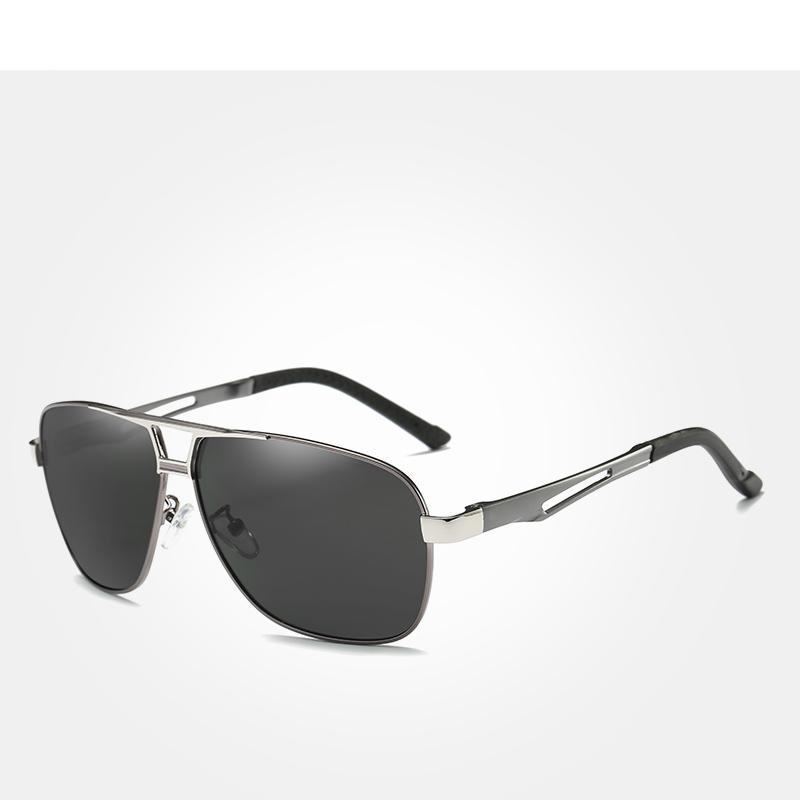 Business Luxury Men Polarized Square Driving Sunglasses Lens Brand Designer Aluminum Classic Frame Elegant Sunglasses