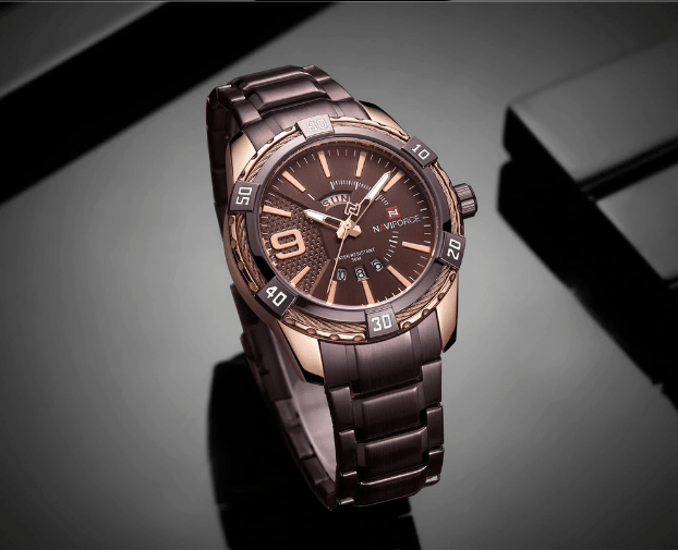 Men's Luxury Stainless steal Waterproof Watch With Day And Date Display Unique Design Perfect Gift In Modern Metal Men Wrist Watch Design