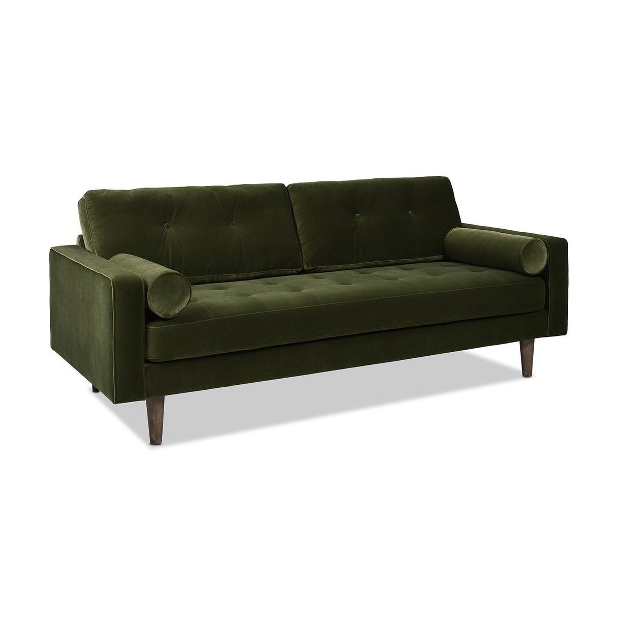 Nicholas - Mid-Century Modern Sofa - Olive Green by Couch.com
