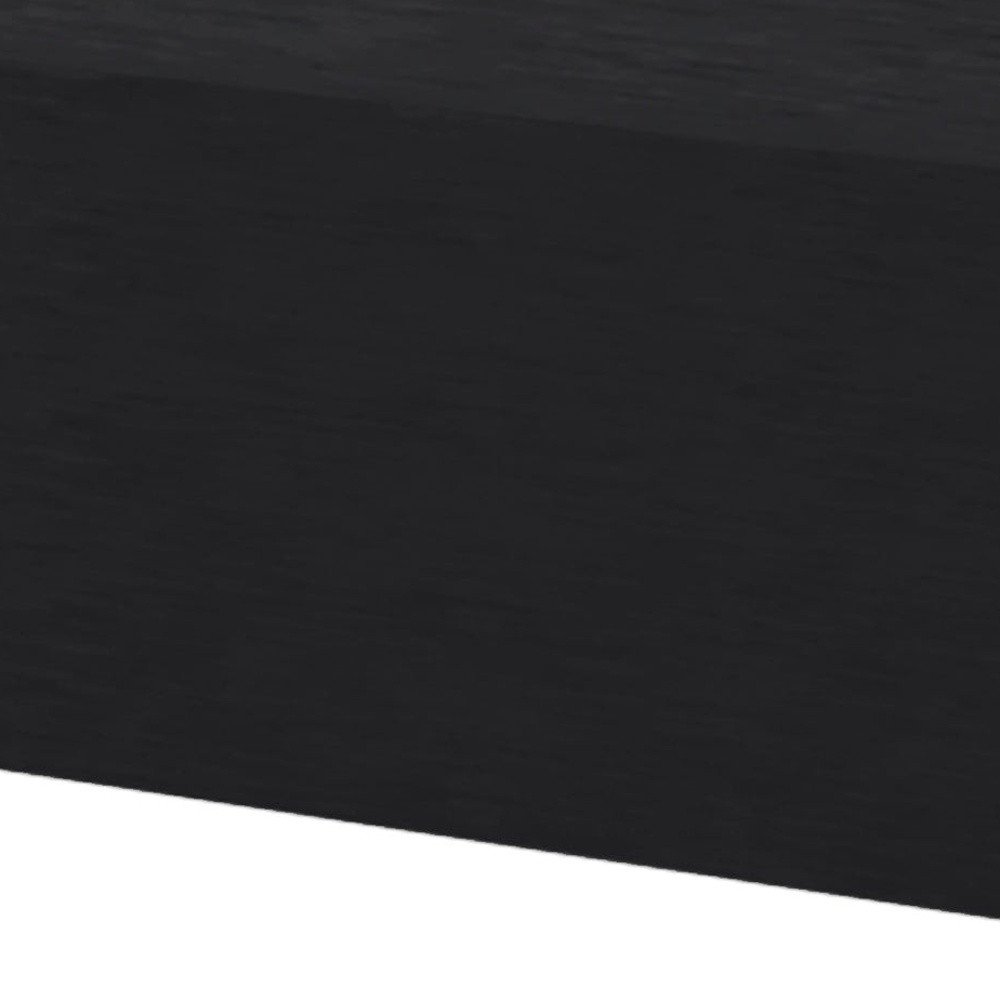 16" Black Wood One Drawer Floating Nightstand