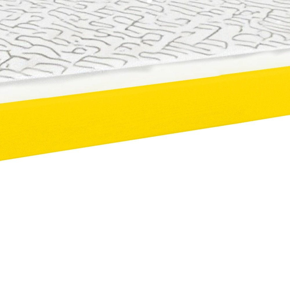 Canary Yellow Solid Wood Twin Bed Frame