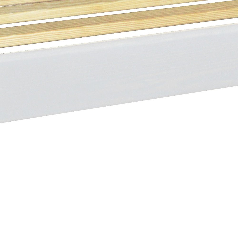 White Solid Wood Queen Bed Frame