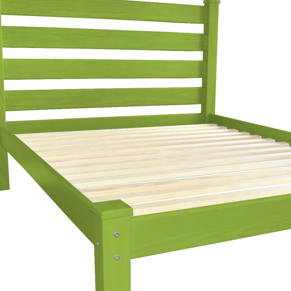 Lime Green Solid Wood Twin Bed Frame
