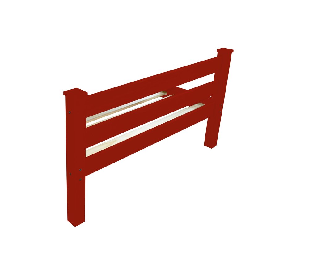 Red Solid Wood Twin Bed Frame