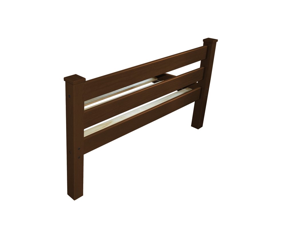 Brown Solid Wood Queen Bed Frame