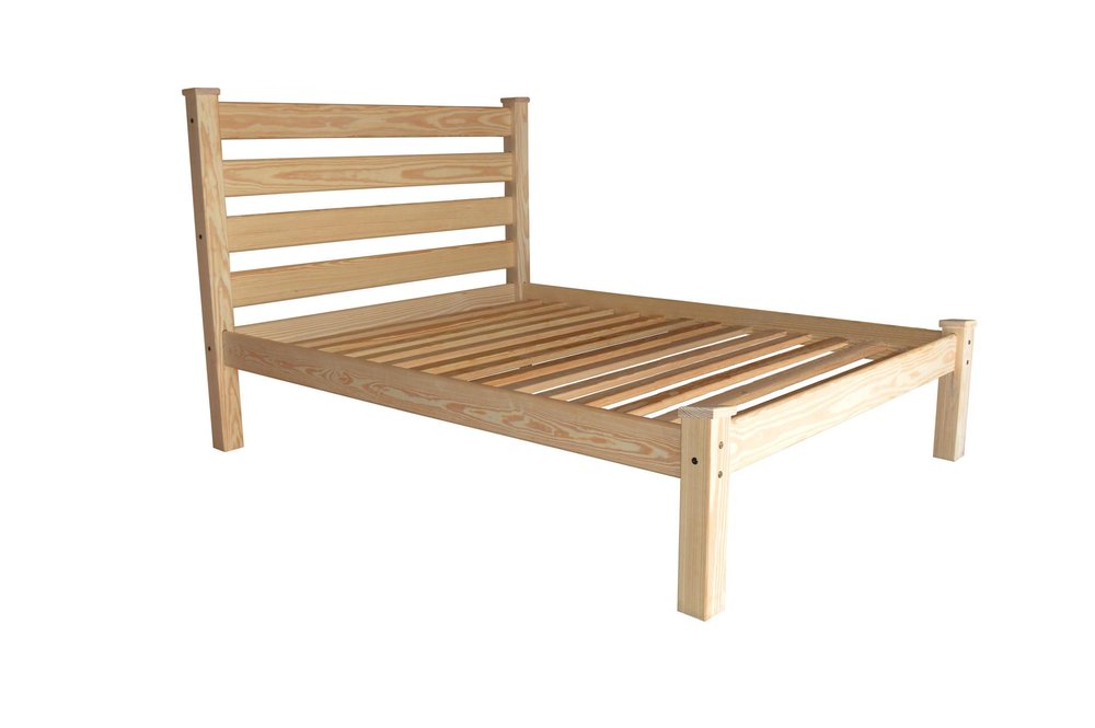 Natural Solid Wood Queen Bed Frame