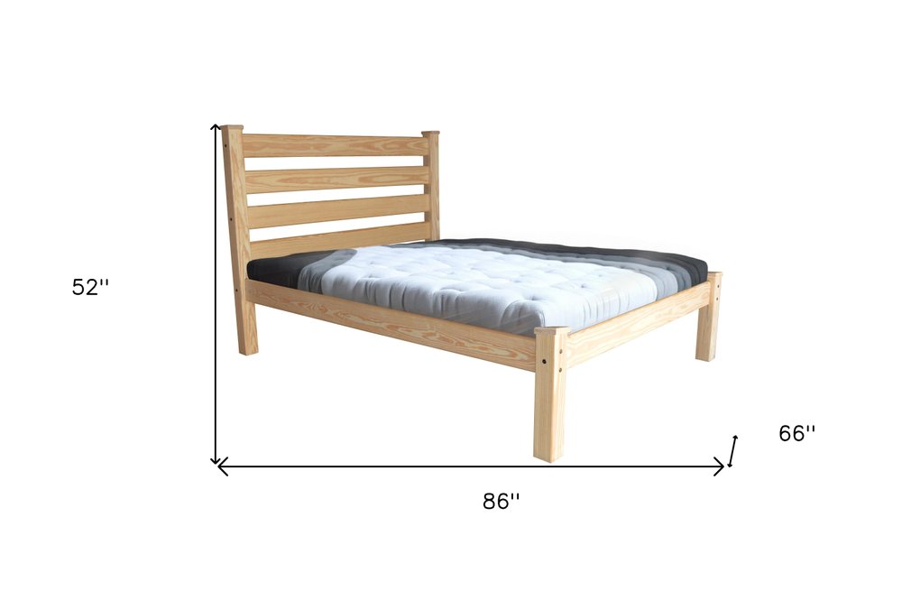 Natural Solid Wood Queen Bed Frame