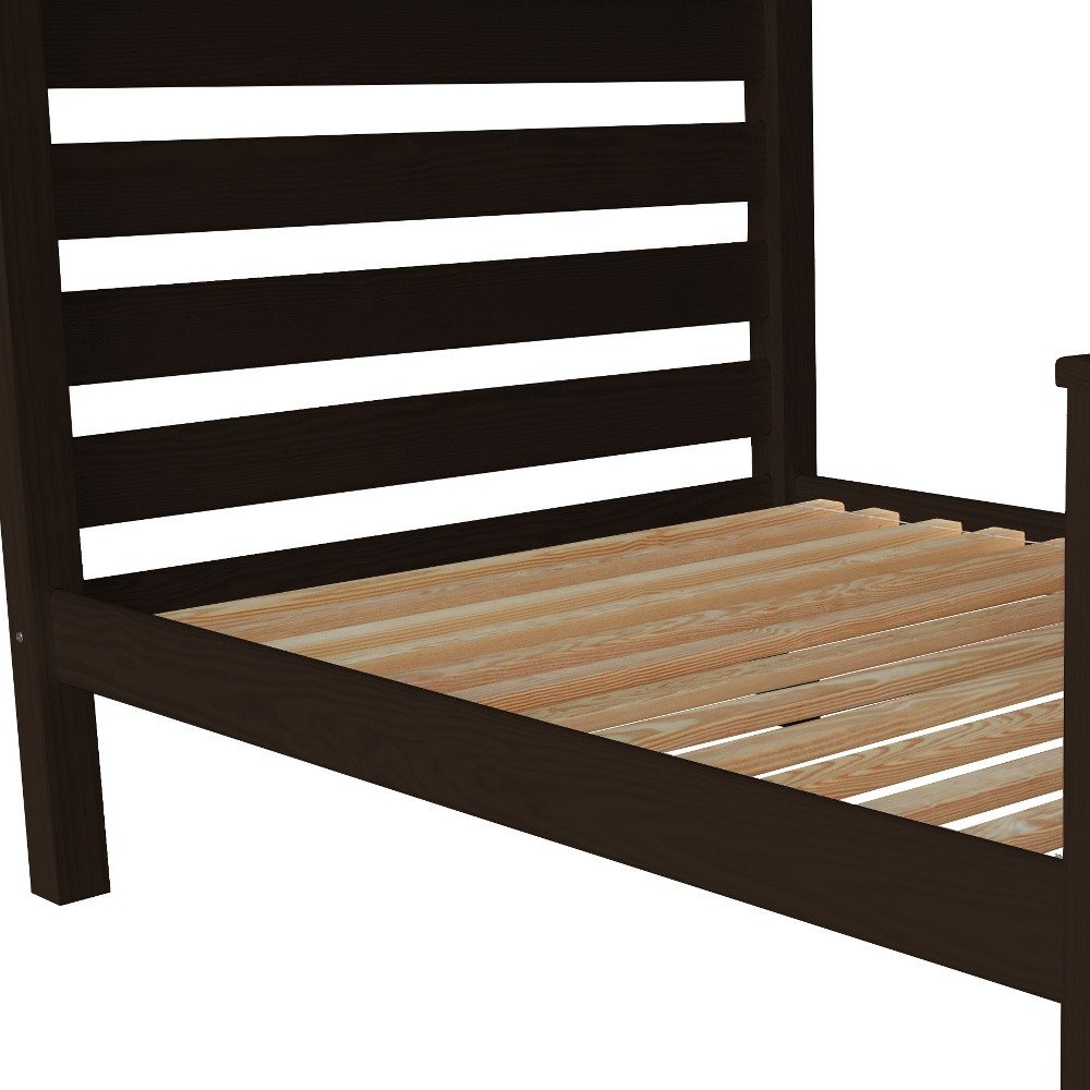 Brown Solid Wood Full Bed Frame