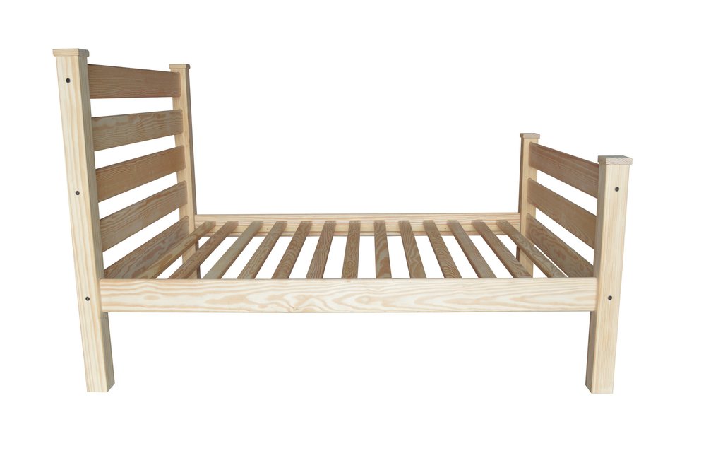 Natural Solid Wood Full Bed Frame