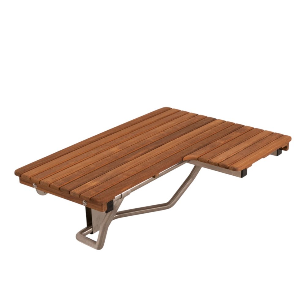 14" X 30" Brown Teak Rectangular Shower Bench