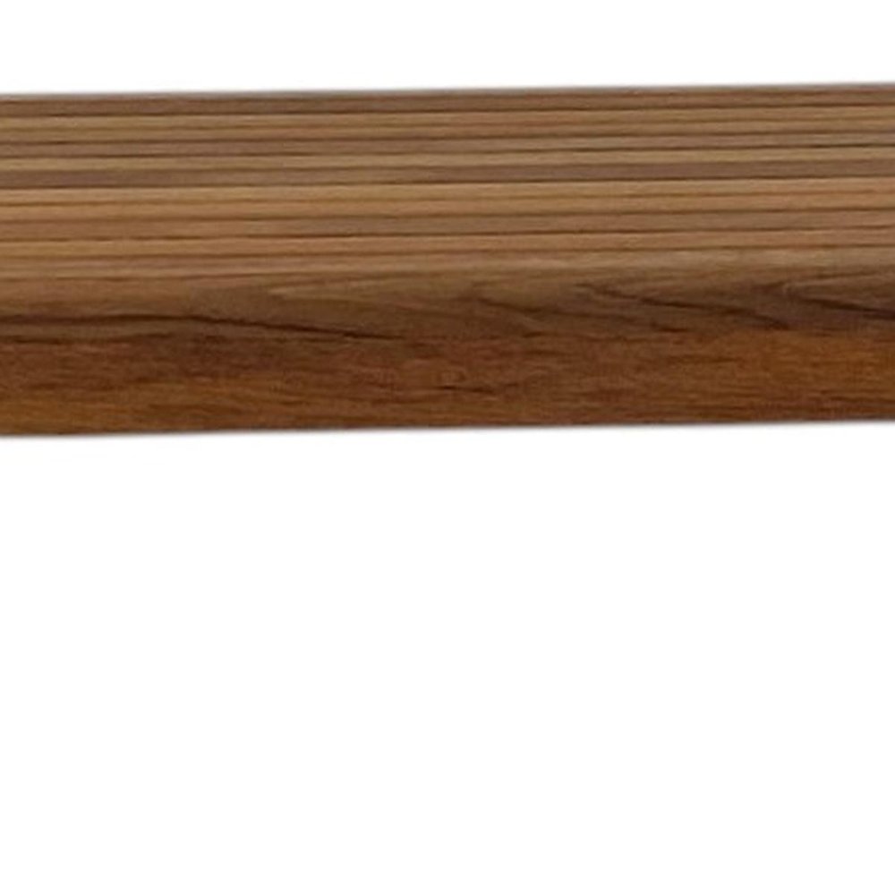 16" X 28" Brown Teak Wall Mount Rectangular Shower Bench
