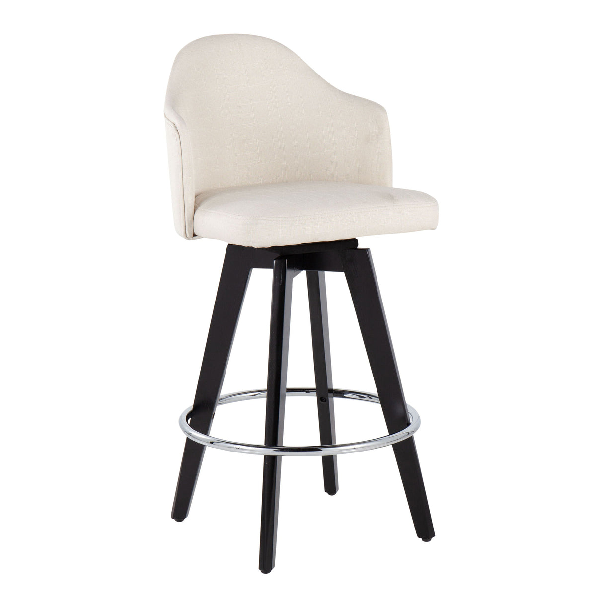 Ahoy - Contemporary Fixed Height Counter Stool With Round Footrest (Set of 2) by Couch.com