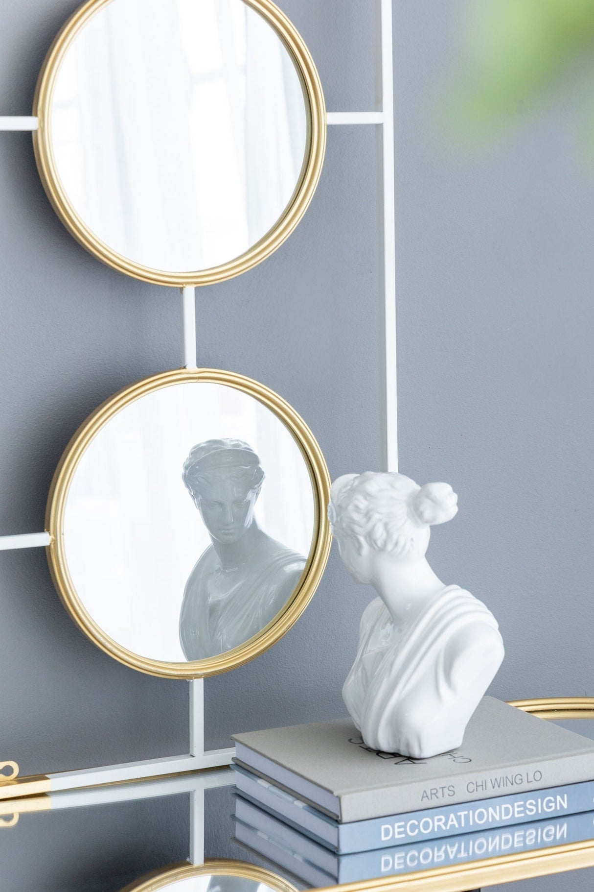 3 Mirror Piece Wall Mirror in Rectangular Frame