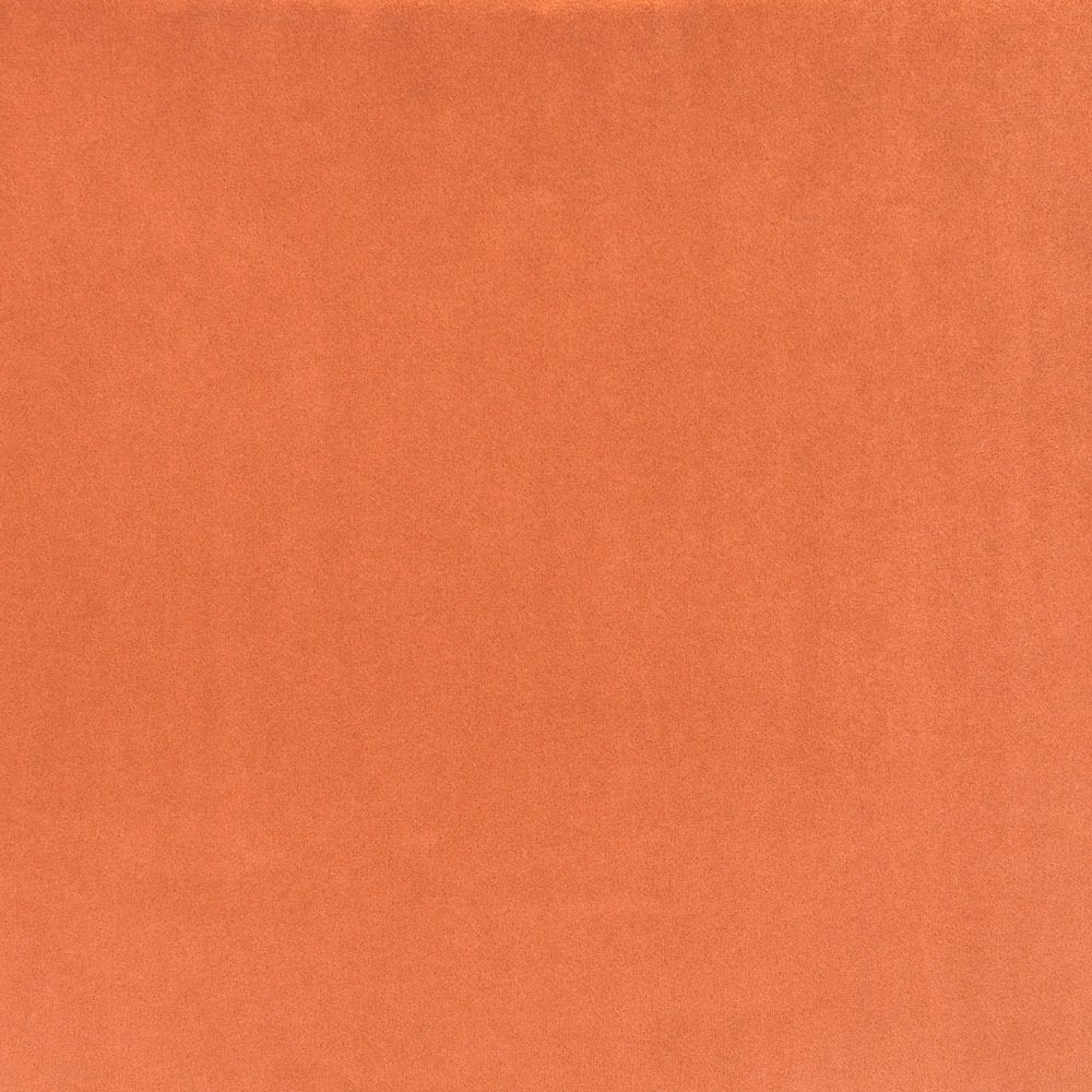 Set of Two 30" Orange And Gold Velvet And Steel Bar Height Bar Chairs