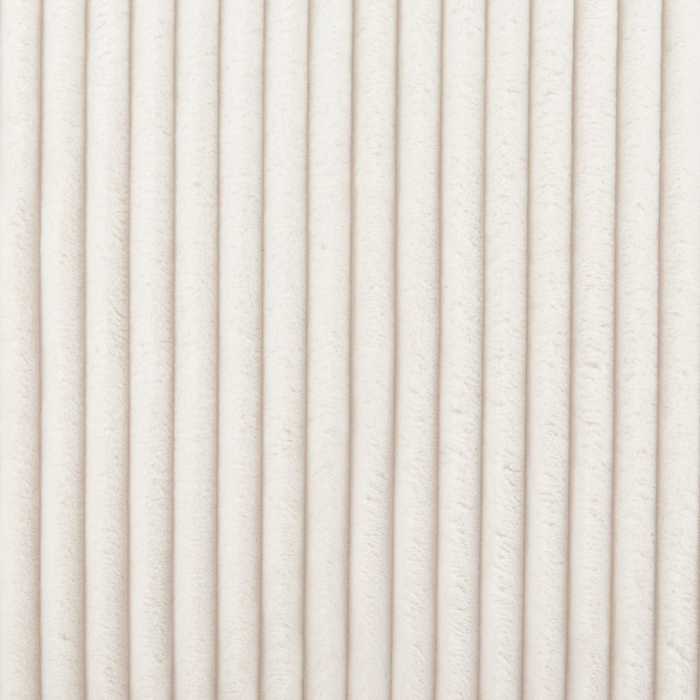 26" White Corduroy And Upholstered Lounge Chair