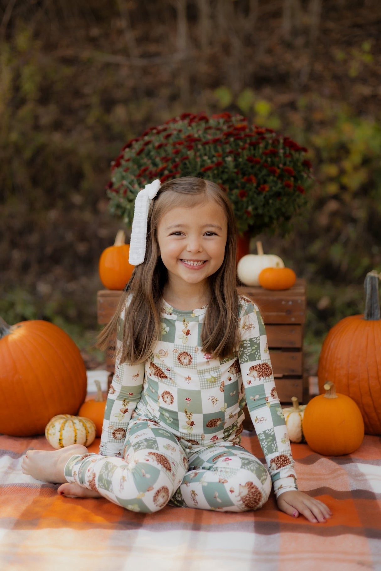 Harvest Hedgehogs 2pc Bamboo Pajamas