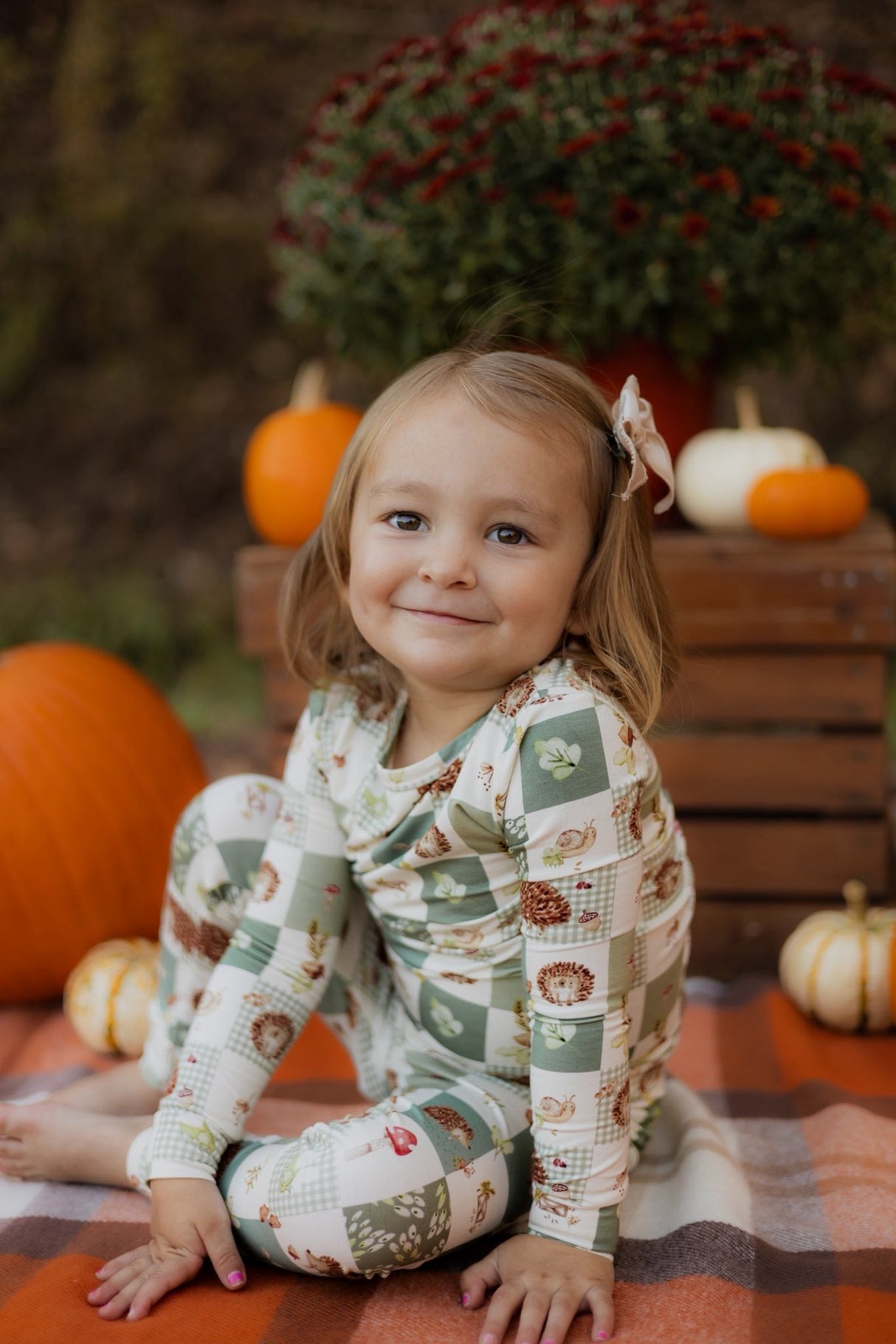 Harvest Hedgehogs 2pc Bamboo Pajamas