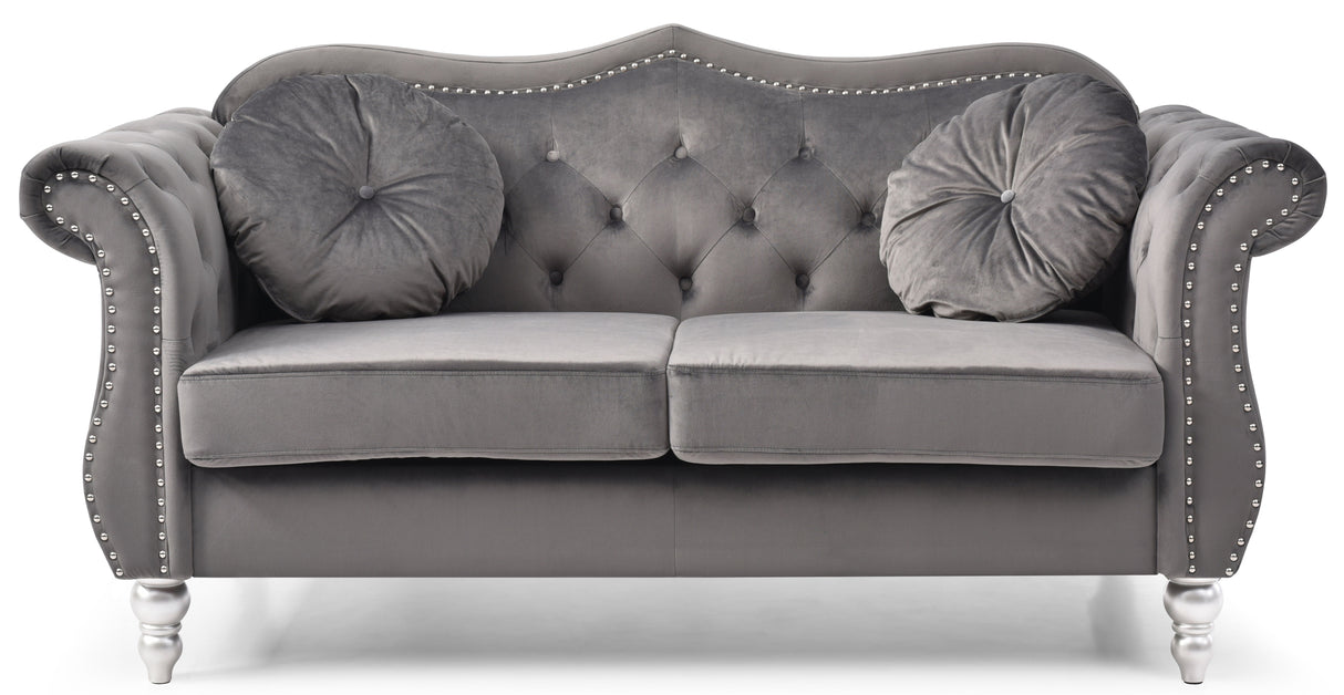Stylish Flared Arm Loveseat by Couch.com