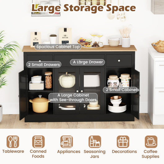 Wooden Dining Table for 2-4 People Kitchen Table with Rubber Wood Legs-Walnut