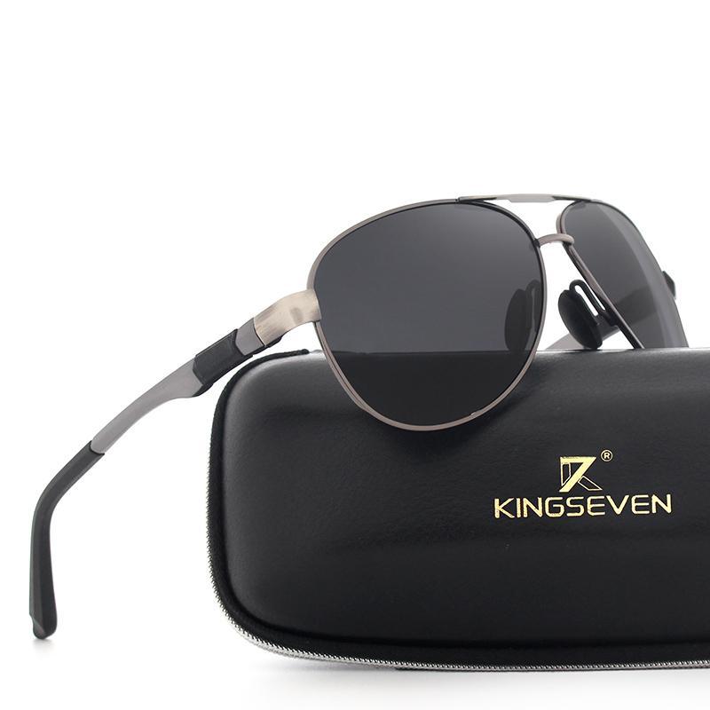 Men 100% Polarized Aluminum Alloy Frame Sunglasses In Elegant Retro Classic Men's Driving Pilot Style