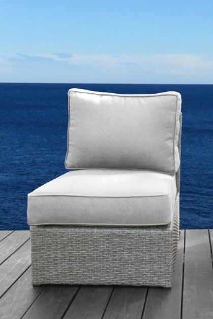Armless Patio Chair With Cushions by Couch.com