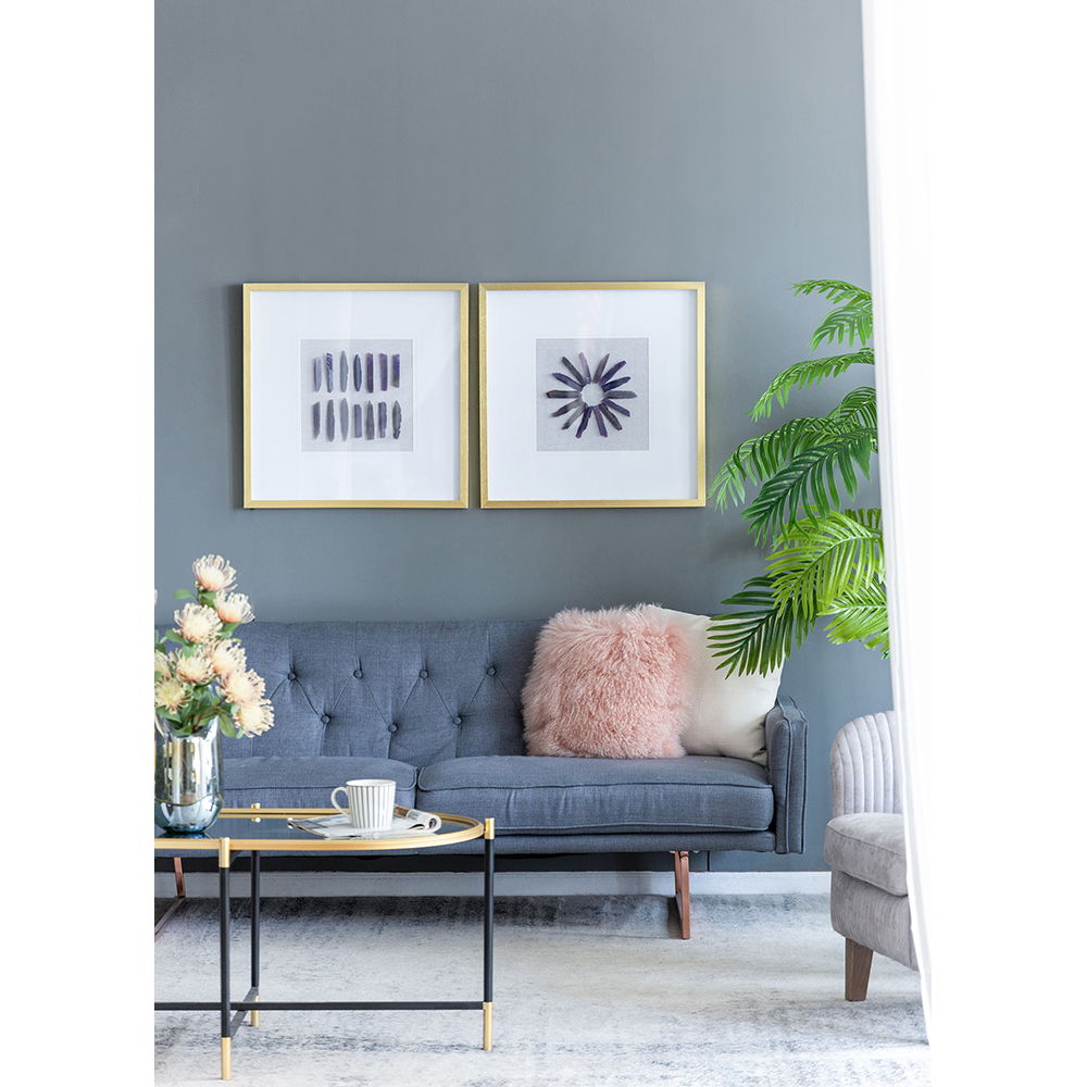 Grace Purple Agate Shadow Boxes Wall Art (Set of 2) - Multicolor by Couch.com