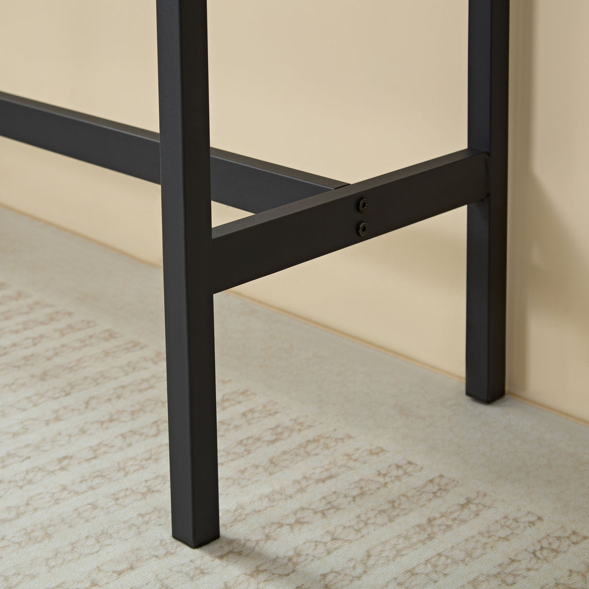 Soft Bag Bar Stool And Dining Table 3 Piece Set, Bar Chair With Backrest, Counter Bar Table, Small Square Table, Suitable For Kitchen - Antique Brown / Black by Couch.com