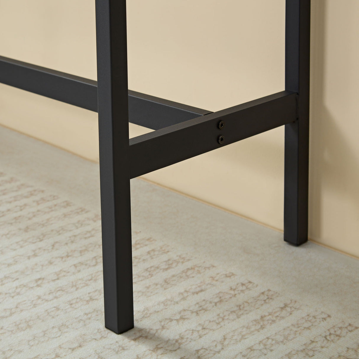 Soft Bag Bar Stool And Dining Table 3 Piece Set, Bar Chair With Backrest, Counter Bar Table, Small Square Table, Suitable For Kitchen - Antique Brown / Black by Couch.com