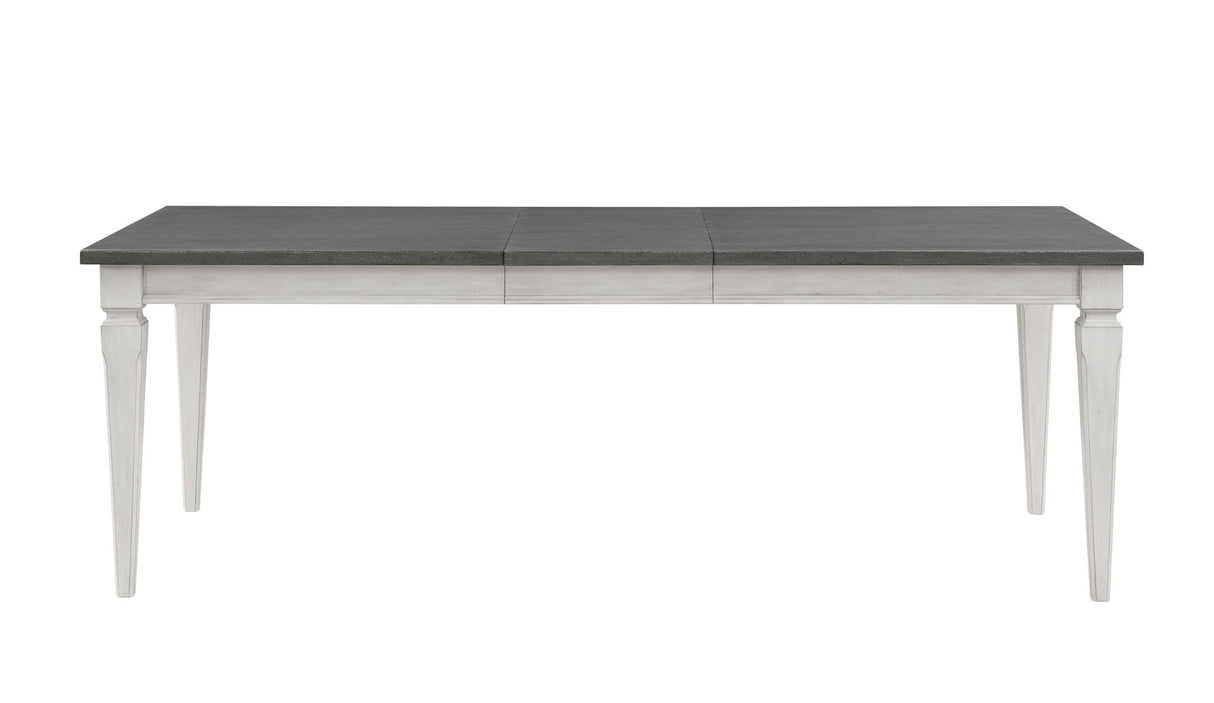 Katia Dining Table With Leaf - Gray / White