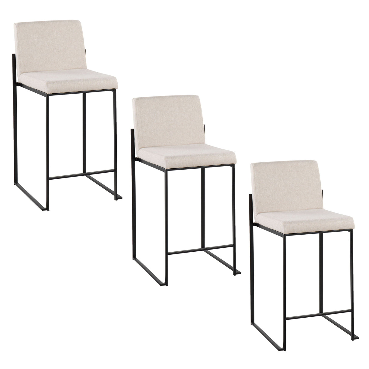 Fuji - Contemporary Modern Elegance, High Back Counter Stool by Couch.com