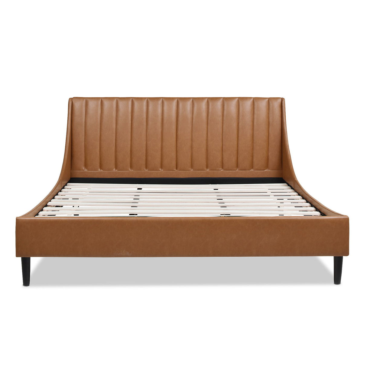 Aspen - Vertical Tufted Modern Headboard Platform Bed Set by Couch.com