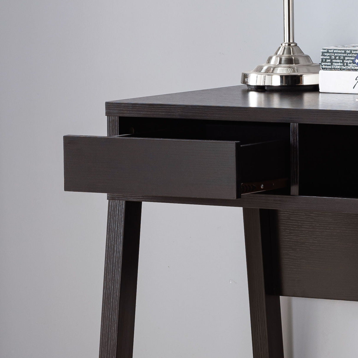 Office Desk, Computer Desk With Hidden Storage Shelve, Drawer And USB / Power Outlet - Red Cocoa by Couch.com