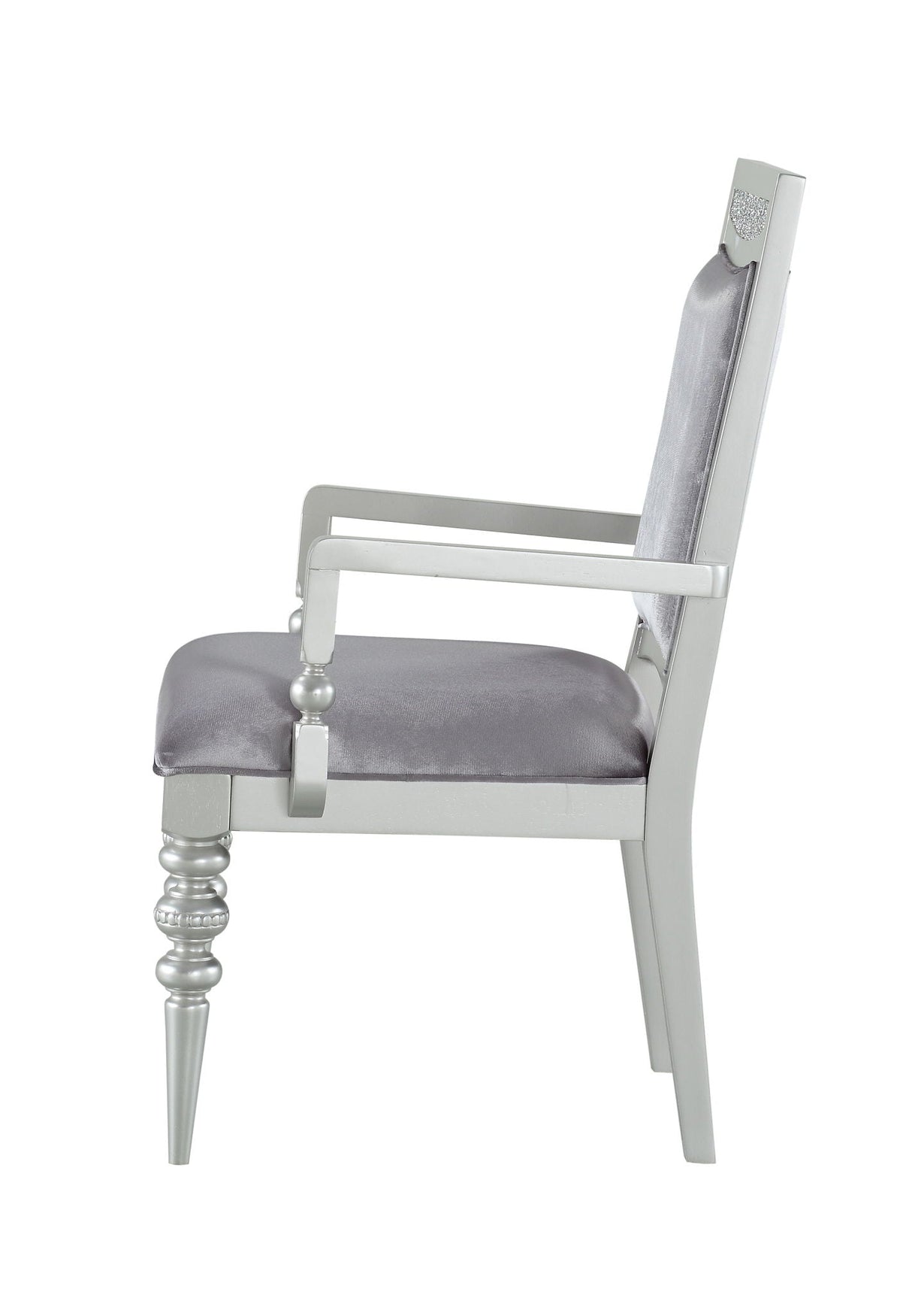 Maverick Arm Chair Set of 2 - Silver