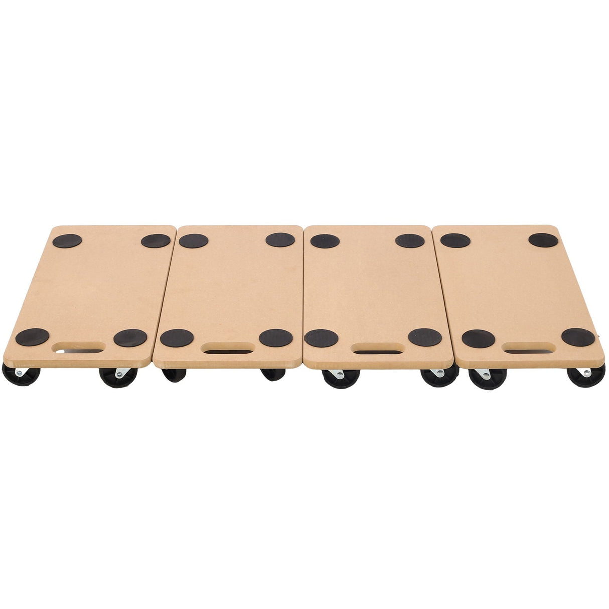 Furniture Moving Dolly, Heavy Duty Wood Rolling Mover With Wheels For Piano Couch Fridge Heavy Items, Securely Holds 500 Lbs (Set of 4) - Natural
