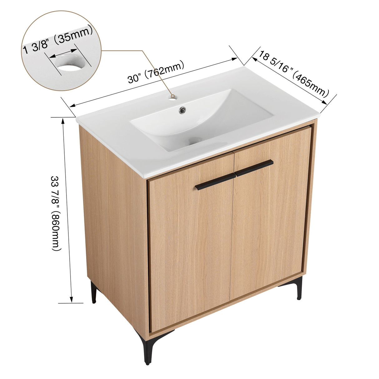 Modern Bathroom Vanity Base With Basin And Storage Cabinet by Couch.com