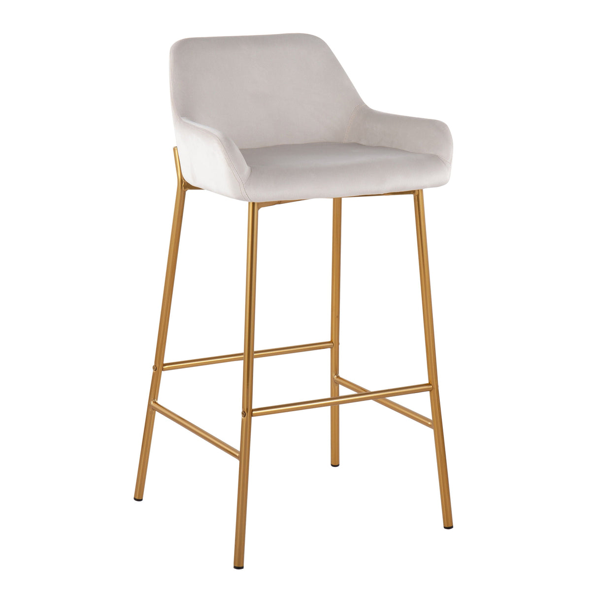Daniella - Contemporary / Glam Fixed Height Bar Stool (Set of 2) by Couch.com