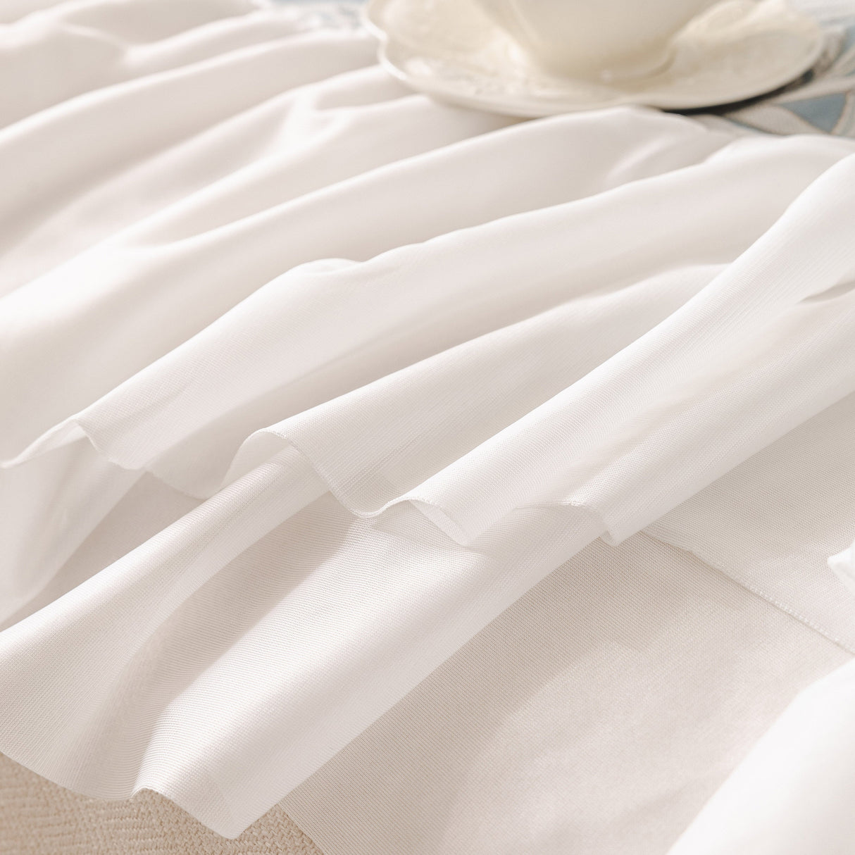 French Chic Style Ruffle Floral Cover Throws for Sofas, Decorative Couch Covers