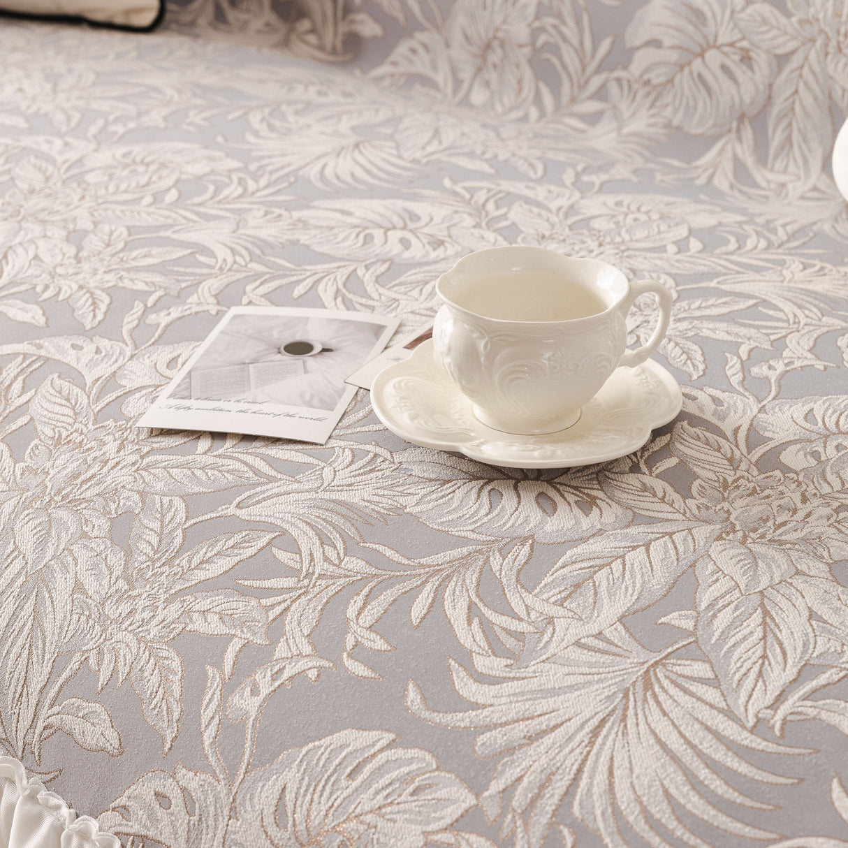 French Chic Style Ruffle Floral Cover Throws for Sofas, Decorative Couch Covers