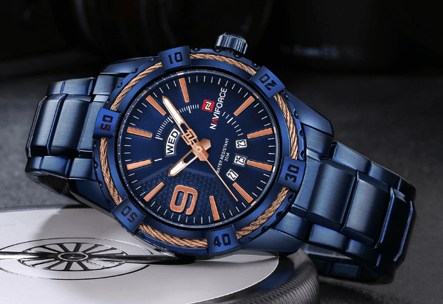 Men's Luxury Stainless steal Waterproof Watch With Day And Date Display Unique Design Perfect Gift In Modern Metal Men Wrist Watch Design