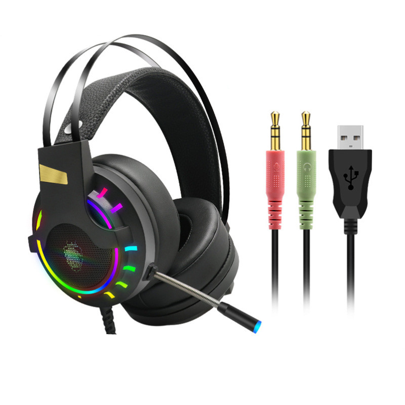 Luxury Gaming Headset with Microphone 3.5mm Wired Earphone Surround Sound Game Headphone for PC Gamer Computer Laptop Xbox